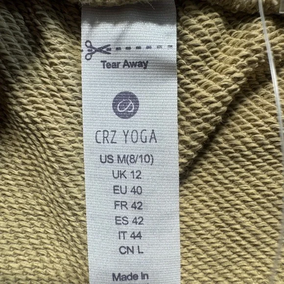 CRZ YOGA Sweat Shorts Womens M California Sand New - Picture 4 of 11